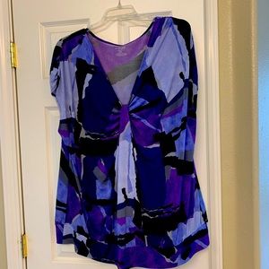 Lane Bryant Purple pattern blouse